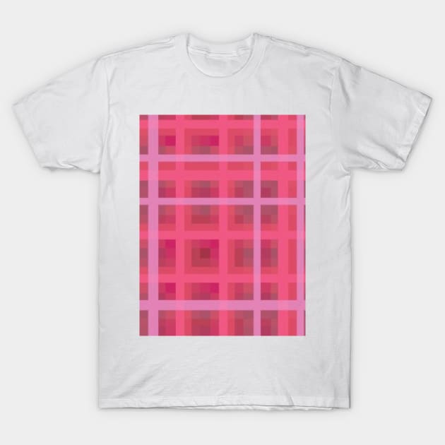 Dark Pink Plaid T-Shirt by PSCSCo
